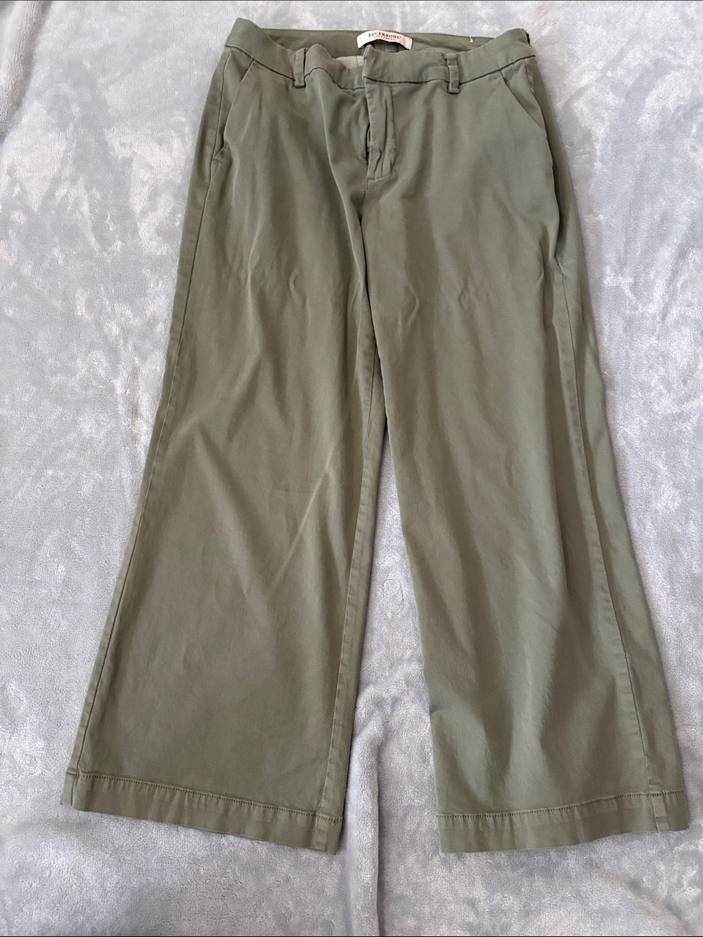Olive Wide-Leg Ladies Pants